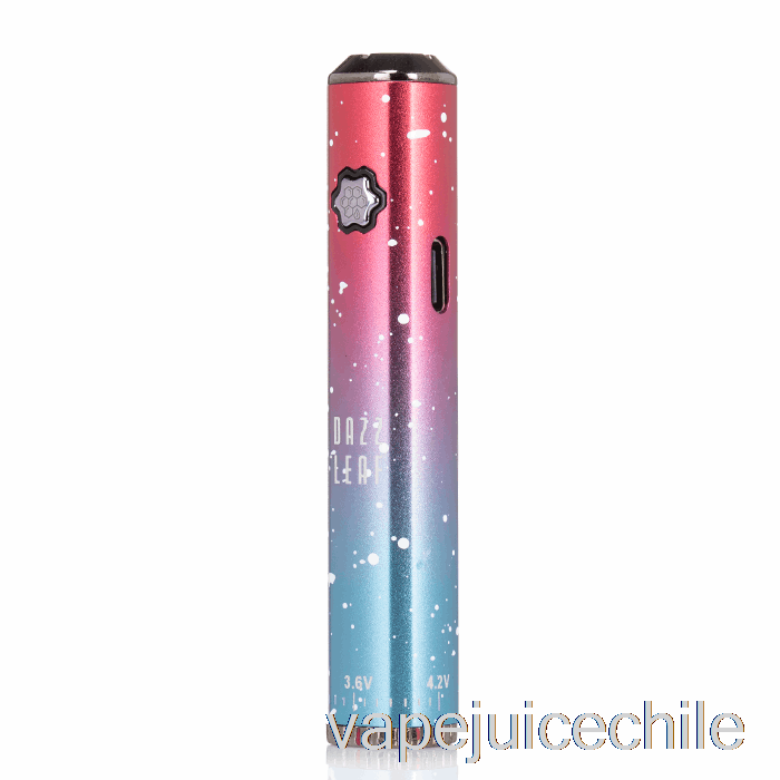 Vape Vhile Dazzleaf Squarii Bottom Twist 510 Batería Rosa Coral / Salpicadura Azul
